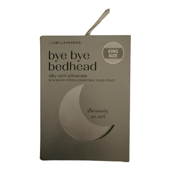 New Lemon Lavender bye bye bed head silky satin pillowcase, king sized, 1 case - Picture 1 of 2